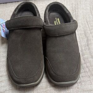 Skechers Men's Dark Brown Suede Slip-On Loafers